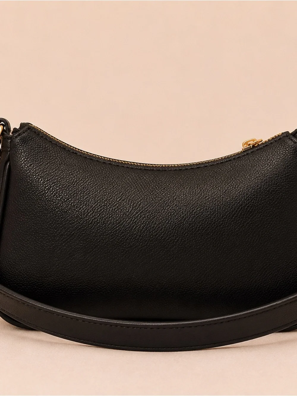 Juicy Couture Black Embellished Heart Shoulder Bag with Gold Hardware